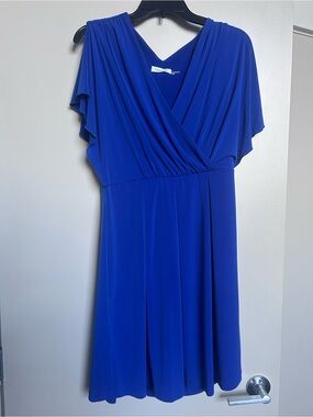 Calvin Klein Elegant Royal Blue Wrap Dress